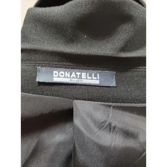 Donatelli Men's Solid Black Single Breasted Blazer Size 46 - Picture 8 of 11